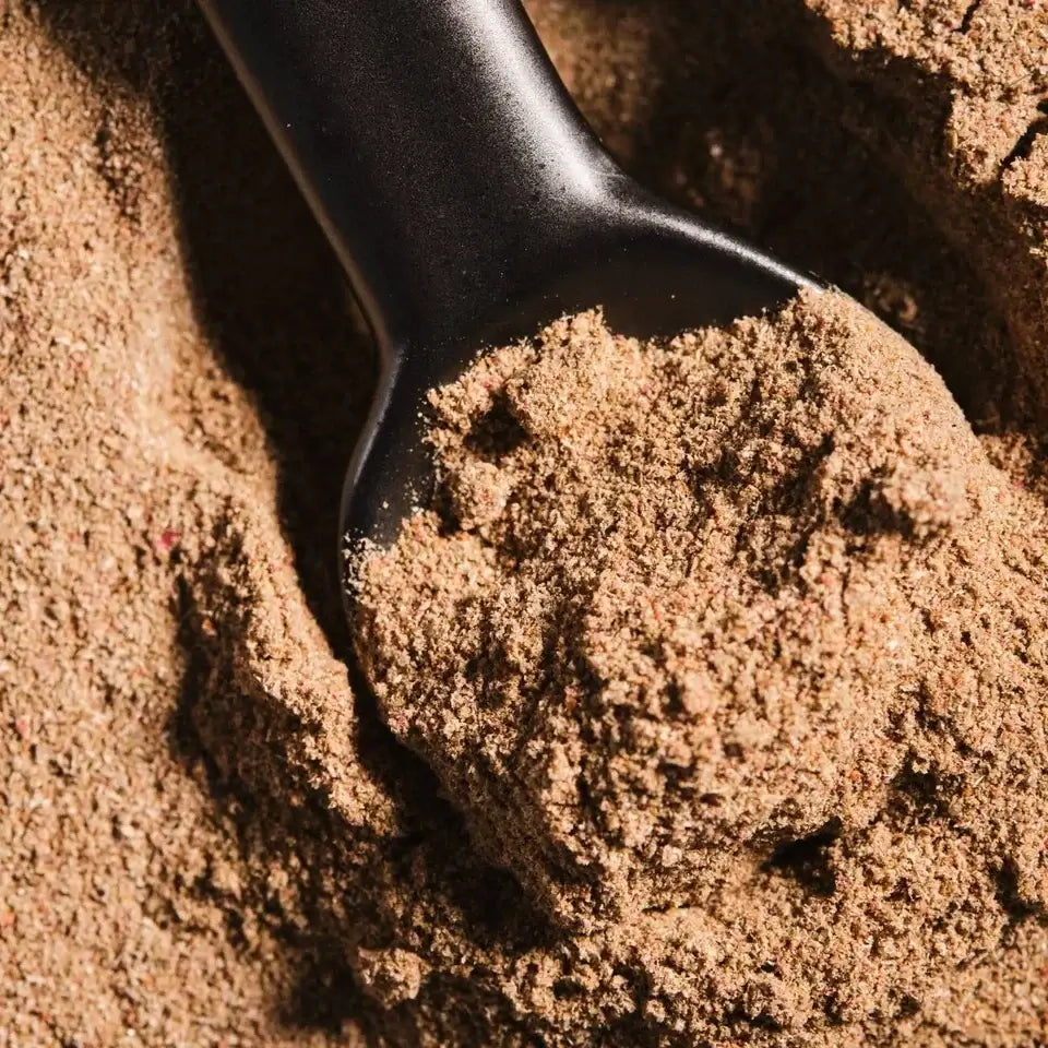 Skin Integrate 28 Biome Powder Advanced Nutrition Programme 150g detail van poeder met schep voor prebiotische ondersteuning