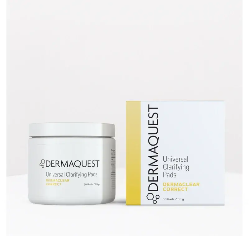 DermaQuest Universal Clarifying Pads 50 pads in elegante verpakking en pot voor huidverbetering