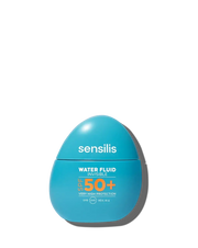 Sensilis Water Fluid 50+ 40ml met ultralichte textuur voor zeer hoge zonbescherming in een opvallende blauwe verpakking