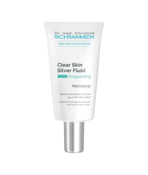 Schrammek Clear Skin Silver Fluid 50ml tube met regulerende formule voor onzuivere huid met microsilver
