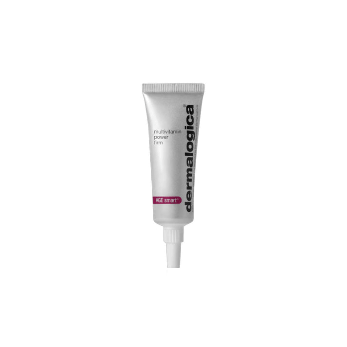 Dermalogica - MultiVitamin Power Firm 15ml oogserum in een zilveren tube tegen lijntjes en voor huidversteviging.