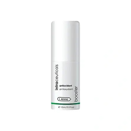 Intraceuticals Antioxidant Booster 15ml verpakking met een strakke, hygiënische uitstraling voor optimale huidverzorging.