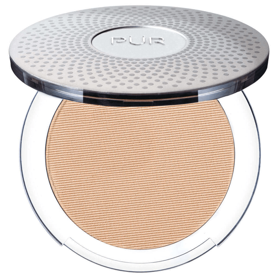 PUR 4-in-1 Pressed Mineral Makeup SPF15 Linen MN3 8g, pressed mineral foundation in a compact with a neutral undertone.