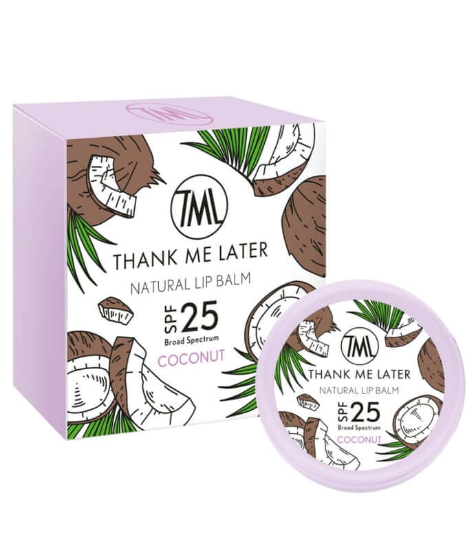 Thank Me Later - Natural Lip Balm SPF25 Coconut 10gr