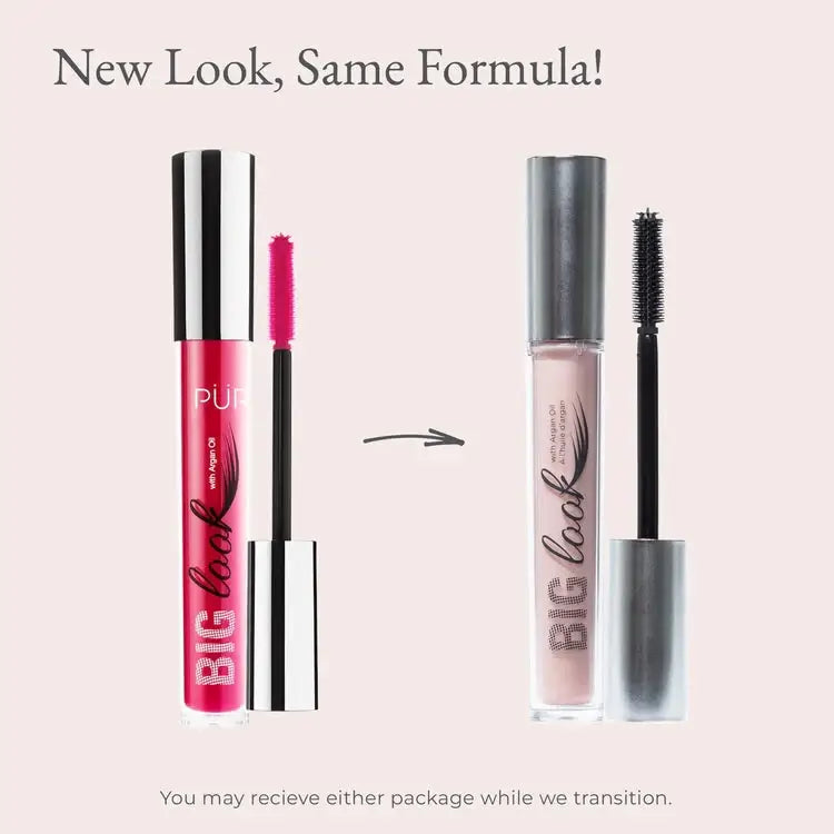 PUR Big Look Lengthening Mascara Black 5ml met nieuwe verpakking en originele formule. Verlengende mascara met arganolie.