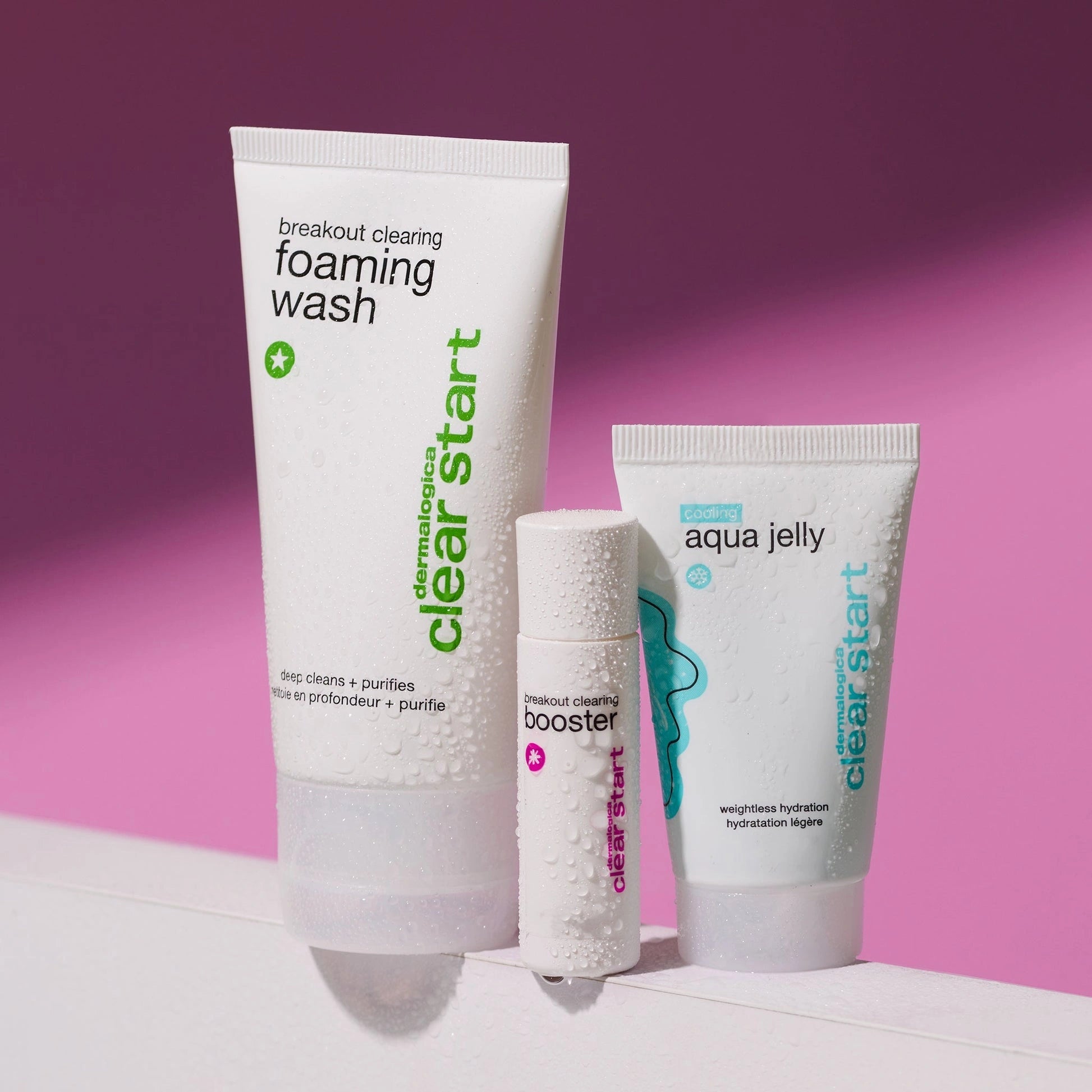 Dermalogica Breakout Clearing Kit 110ml met foaming wash, booster en aqua jelly tegen tieneracne