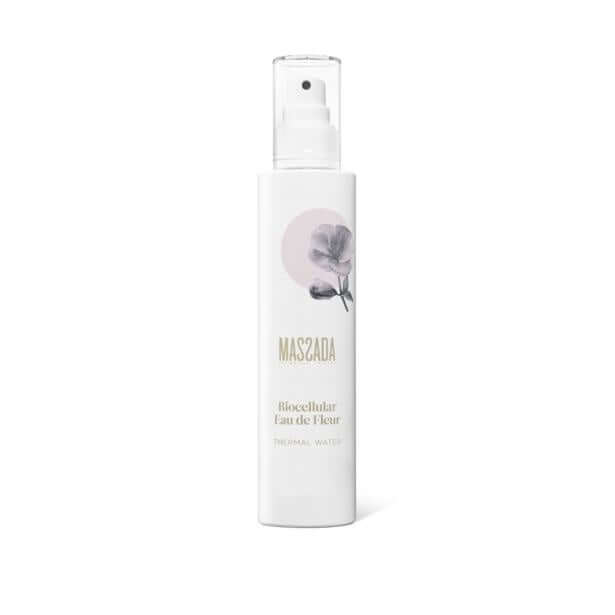 Massada BioCellular Damask Rose Eau de Fleur 200ml, hydraterend thermaal bloemenwater in elegante sprayflacon.