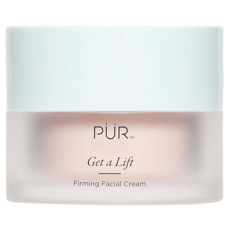 PUR Get A Lift Firming Facial Cream 50ml in a sleek jar with a light blue lid for firming mature skin.