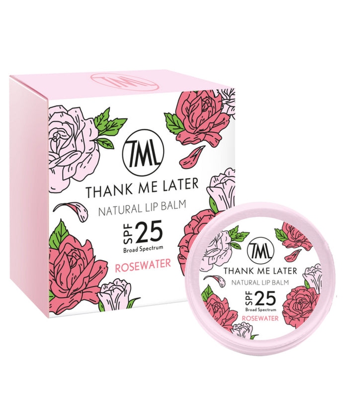 Thank Me Later - Natural Lip Balm SPF25 Rosewater