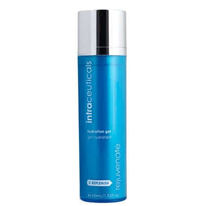 Intraceuticals Rejuvenate Hydration Gel 40ml in een elegante blauwe verpakking voor optimale hydratatie van de huid.