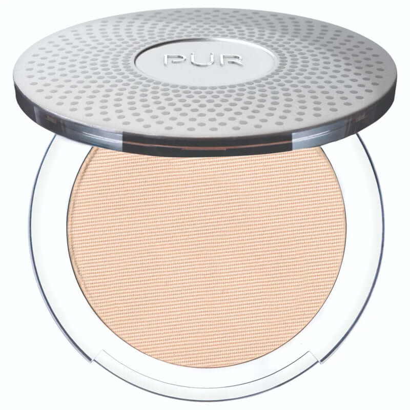 PUR 4-in-1 Pressed Mineral Makeup SPF15 Porcelain LP4 8g, lichte porseleinen mineralen foundation met een zachte textuur.