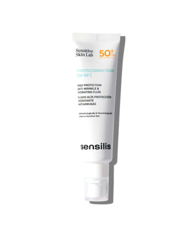 Sensilis Photocorrection HA 50+ 50ml hydraterende zonnebescherming tegen rimpels, hoogeffectieve SPF 50+ crème.