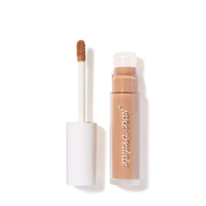 Jane Iredale - PureMatch Liquid Concealer 9W Medium to Dark 5ml met applicator, ideaal voor het verbergen van onzuiverheden en donkere kringen.