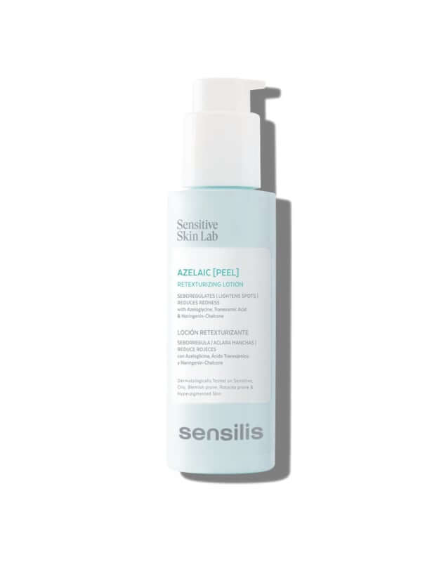 Sensilis Azelaic Peel 100ml, retoucherende lotion voor een onzuivere huid met pigmentvlekken en roodheid.