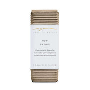 Ayuna Eye Serum 15ml verpakking met natuurlijke uitstraling, ontwerp benadrukt hydraterende en verfrissende eigenschappen voor de ogen.