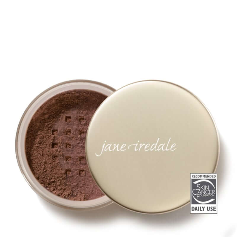 Jane Iredale - Amazing Base® SPF20 - Mahogany 10.5g losse minerale foundation met zijdezachte textuur in verpakking