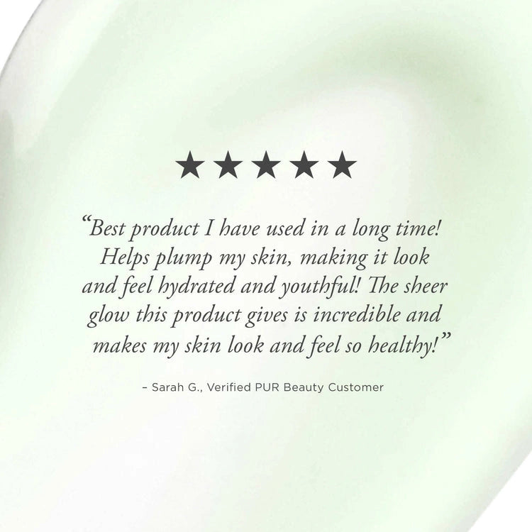 PUR Go with the Glow Niacinamide Drops 30ml klantbeoordeling met 5 sterren, getuigenis over huidverzorging en hydratatie.