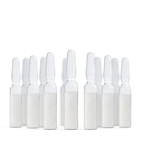 Ayuna Longeva Epidermal Fasting Ampoules 12x 2ml in heldere ampullen, perfect voor huidherstel en celvernieuwing.