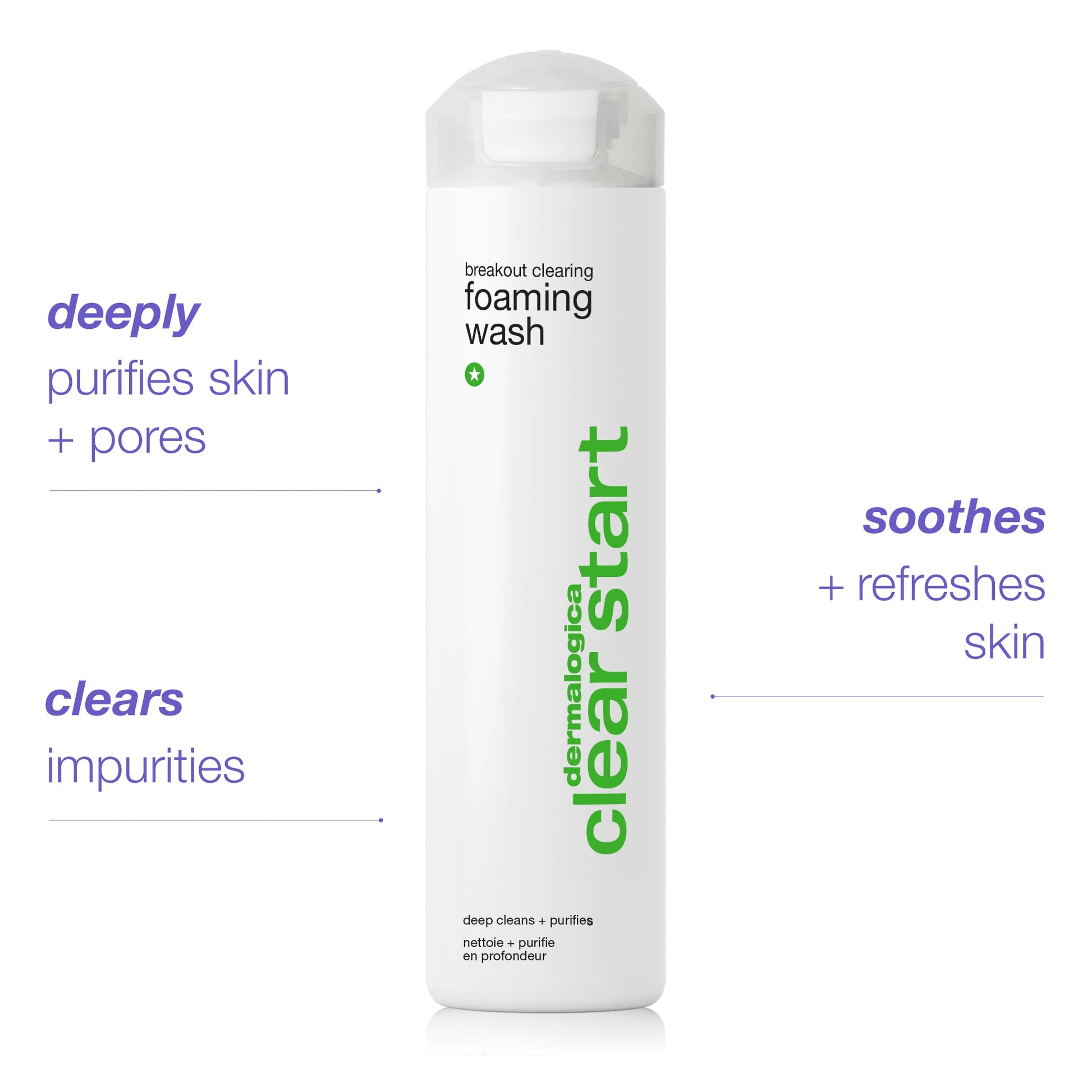 Dermalogica Breakout Clearing Foaming Wash 295ml met purificerende en verfrissende eigenschappen.