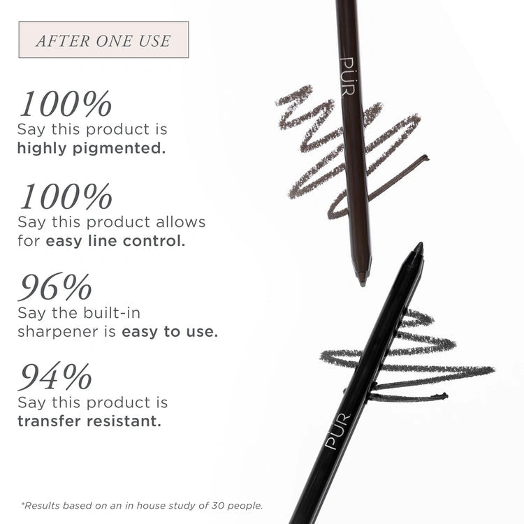 PUR On Point Eyeliner Pencil Brown 0,4g met hoge pigmentatie en gebruiksgemak, perfect voor gedetailleerde oogmake-up.