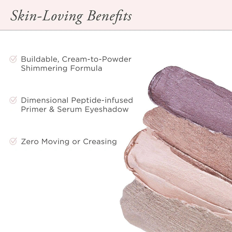 PUR On Point Tint Creamy Eyeshadow Silk 3ml, creme-to-poudre formule, glanzende oogschaduw met huidverzorgende voordelen.