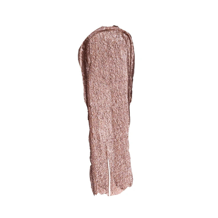 PUR On Point Tint Creamy Eyeshadow Silk 3ml in metallic koper swatch with luxe shimmer and creamy texture.