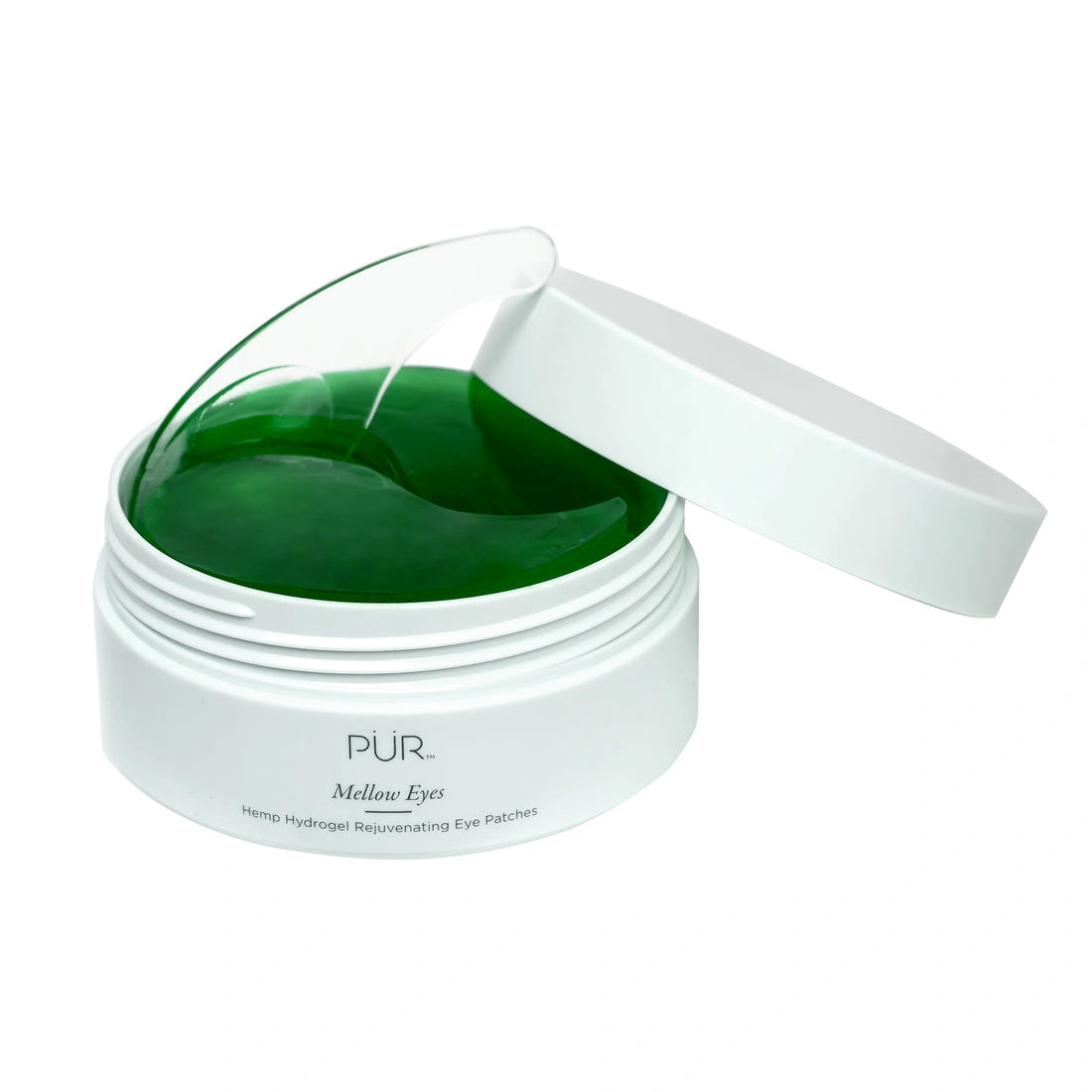 PUR Mellow Eyes Hydrogel Rejuvenating Eye Patches 60pc met hennepzaadolie, voor verfrissing en herstel van de oogcontouren.