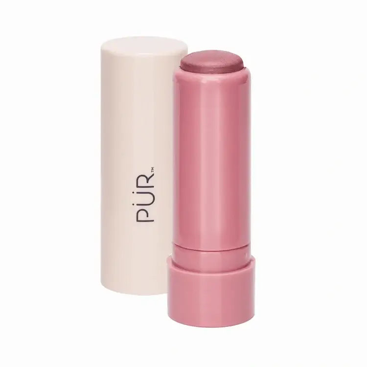 PUR Silky Tint Creamy Multitasking Stick Sparkling Rosé 6g in een elegante rozekleurige verpakking met glanzende finish.